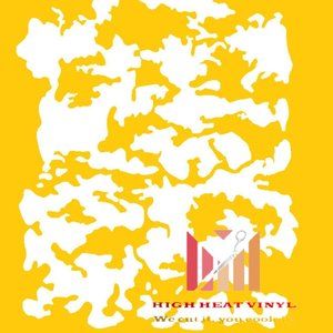 High Heat Duracoat Vinyl Stencil 10" x 12" - Large MultiCam styling
